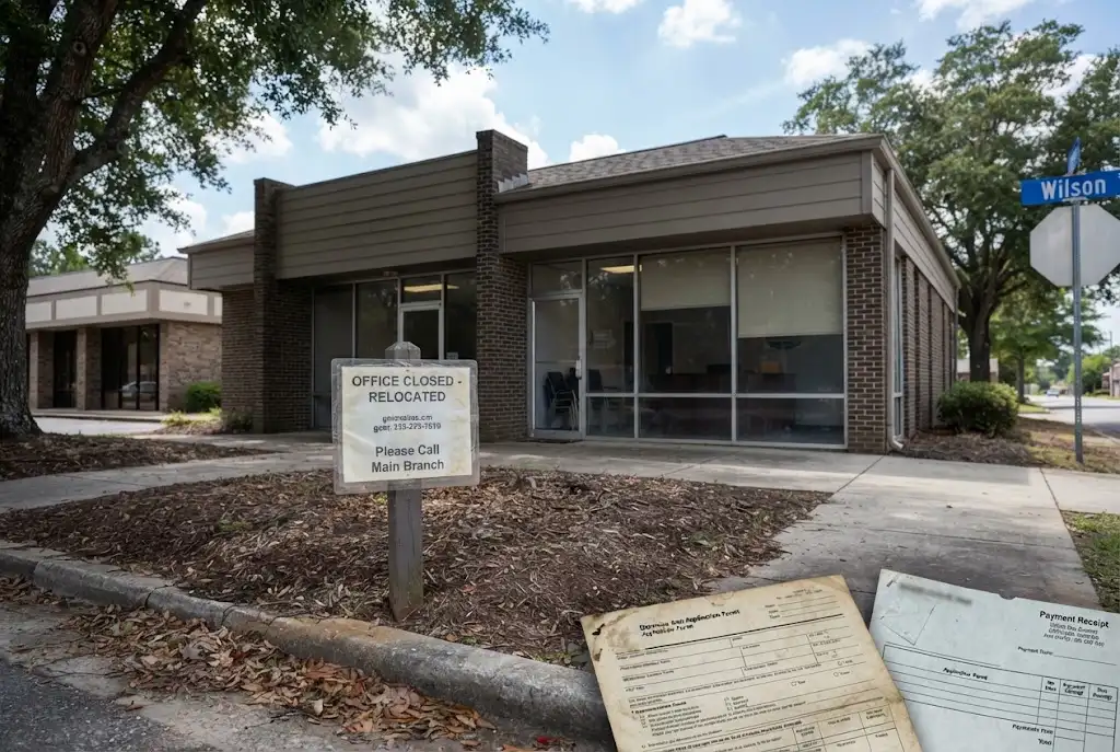 Former consumer finance office setting representing Century Finance Wilson and its loan services
