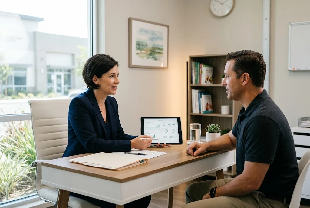 Healthcare provider discussing a personalized wellness plan with a patient